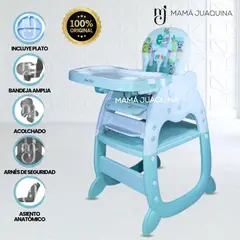 FIRST TOY - Silla de Comer con Plato Edición Limitada «HI KITTY» Light Blue
