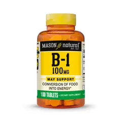 MASON NATURAL - Vitamina B1 100 MG - - 100 Tabletas