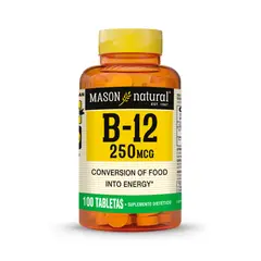 MASON NATURAL - Vitamina B12 250 MCG - - 100 Tabletas