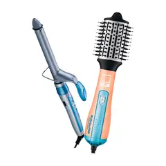 BABYLISS PRO - Combo BabylissPRO Cepillo Eléctrico BNTHBPE250PE y Rizador BABNT75SPE