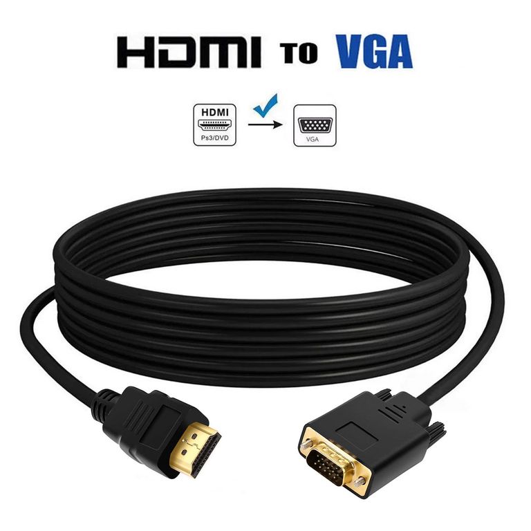 Cable Adaptador de imagen y video HDMI a VGA - 1.8 Metros