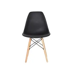 OFIDEAS - Silla De Comedor Diseño Eames Negro Polipropileno
