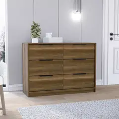 GENERICO - Comoda Madrid Caramelo-Wengue - Envío Armado y Melamina 18mm