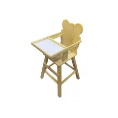 GENERICO - SILLA DE BEBE EN PINO C MESITA BLANCA