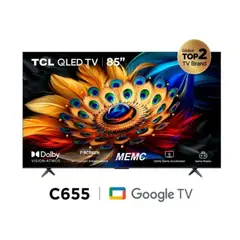 TCL - 85 QLED 4K UHD Google TV HDR Dolby Vision Modelo 85C655