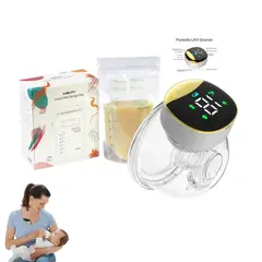 GENERICO - Extractor de Leche Manos Libres + Bolsas de Almacenamiento
