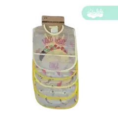 GENERICO - Babero de plastico de bebe pack x5 taquito