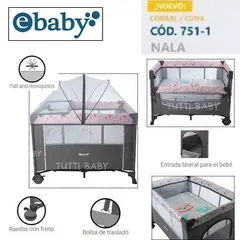 EBABY - CUNA CORRAL CON CAMBIADOR NALA ROSADO