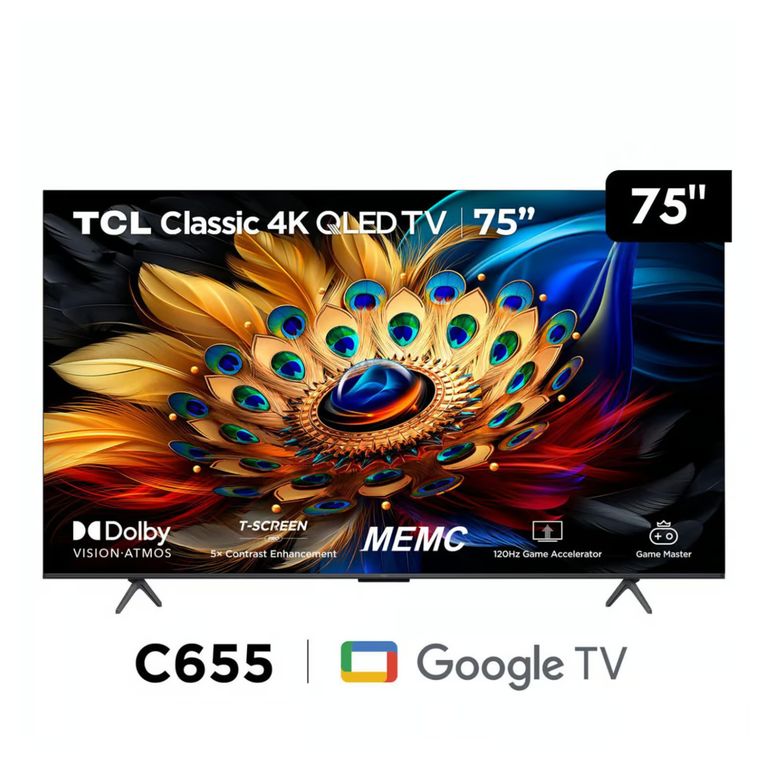 Televisor QLED 75" Smart TV Ultra HD 4K Año 2024 75C655