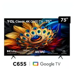TCL - Televisor QLED 75" Smart TV Ultra HD 4K Año 2024 75C655