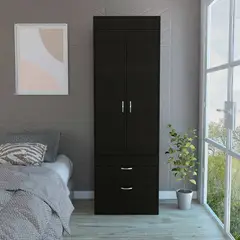 GENERICO - Closet Roma Wengue Oscuro - Envío Armado y Melamina 18mm