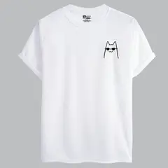 YANSUS - Polo Hombre Estampado Gatito Con Lentes