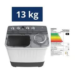 WESTINGHOUSE - Avadora Semiautomatica 2 Tinas Blanco 13Kg White-Westinghouse