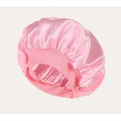 GENERICO - GORRO DE SATIN PARA DORMIR CABELLO LISO Y RIZADO EVITA ENREDOS ROSADO