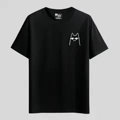 YANSUS - Polo Hombre Estampado Gatito Con Lentes