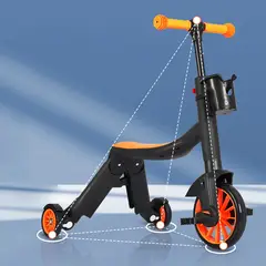 GENERICO - SCOOTER TRICICLO 3 EN 1 PARA NIÑOS Y NIÑAS