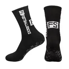 GENERICO - MEDIAS DEPORTIVAS ALMOHADILLAS ANTIDESLIZANTES FÚTBOL NEGRO