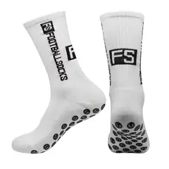 GENERICO - MEDIAS DEPORTIVAS ALMOHADILLAS ANTIDESLIZANTES FÚTBOL BLANCO