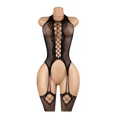 GENERICO - LENCERIA CORPORAL MALLA CATSUIT VESTIDO