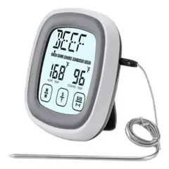 GENERICO - Termómetro Digital Cocina Carnes Pantall Táctil Temporizador