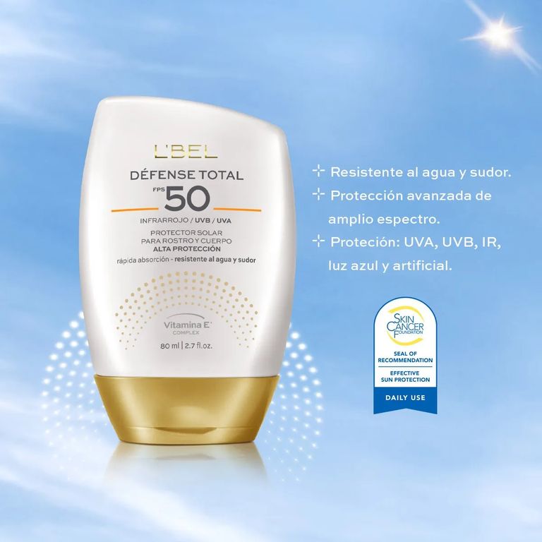 Défense Total Protector Solar para Rostro y Cuerpo 80 ml EV
