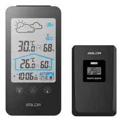 GENERICO - Termometro Higrometro Inalámbrico Con Sensor Remoto Y Reloj