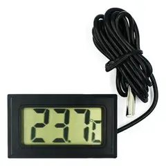 GENERICO - Medidor De Temperatura Digital Con Sonda Termometro Negro