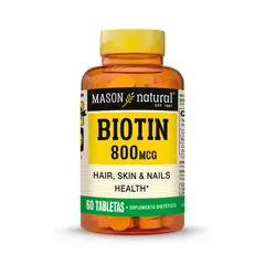 MASON NATURAL - Biotina 800 MCG - - 60 tabletas