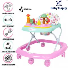 BABY HAPPY - Andador con Tablero Musical «HONGUITO II» Light Pink