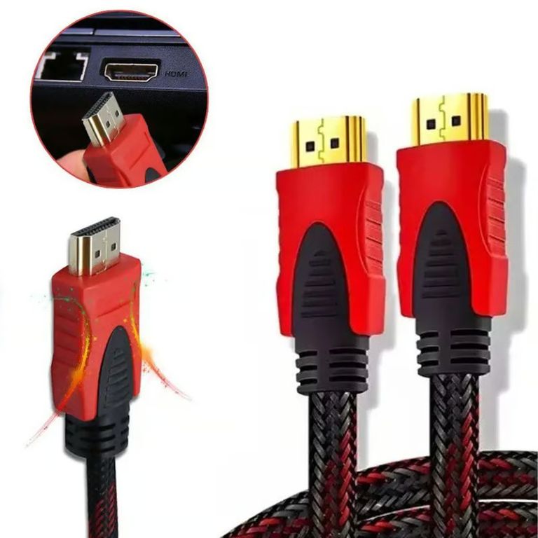 Cable HDMI - HDMI 5 Metros Trenzado Con Doble Filtro Full HD 3D V14
