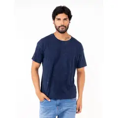 NEW YORK STARS - Polo manga corta- AcidWash-Azul