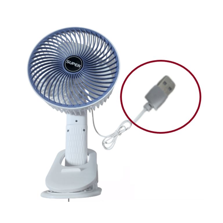 Ventilador con clip y soporte para teléfono - Cod 270