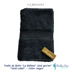 LA BELLOTA - Toalla de Baño "Gold Label" 560 grs/m2 "La Bellota" - Negra