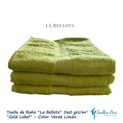 LA BELLOTA - Toalla de Baño "Gold Label" 560 grs/m2 "La Bellota" - Verde Limón