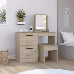 GENERICO - Tocador Madrid Con Espejo Rovere - Envío Armado y Melamina 18mm