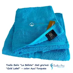 LA BELLOTA - Toalla de Baño "Gold Label" 560 grs/m2 "La Bellota" - Azul Turquesa