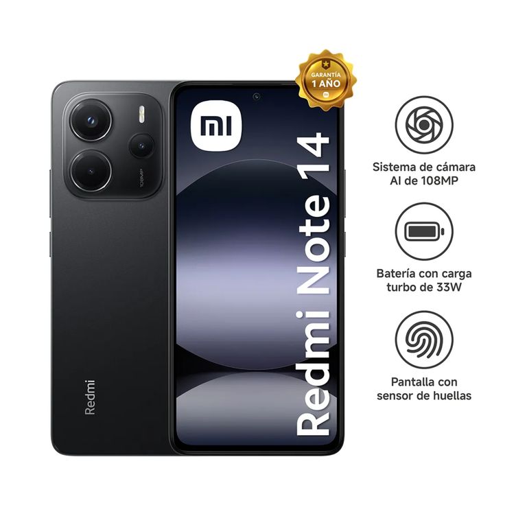 CELULAR REDMI NOTE 14 4G 128GB 6GB NEGRO