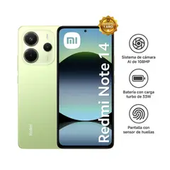 XIAOMI - CELULAR REDMI NOTE 14 4G 256GB 8GB VERDE