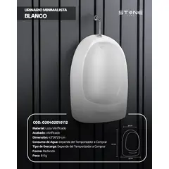 STONE - URINARIO MINIMALISTA BLANCO