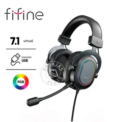 FIFINE - Audífonos Gamer H6 Sonido 7.1 Micrófono RGB USB-A