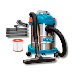 TOTAL TOOLS - ASPIRADORA ELÉCTRICA 800W 12L TANQUE DE METAL INDUSTRIAL TOTAL