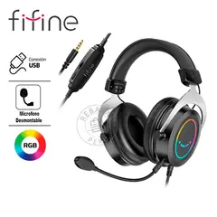 FIFINE - Auriculares Gamer H3 Black Sonido Estéreo Micrófono 3.5mm