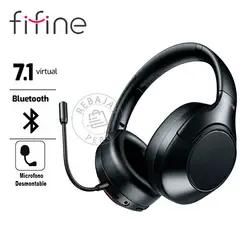 FIFINE - Auriculares Gamer X3 Wireless Black Inalámbricos Micrófono