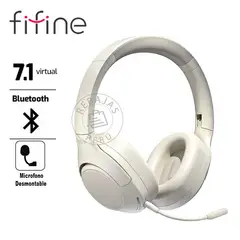 FIFINE - Auriculares Gamer X3 Wireless Blanco Inalámbricos Micrófono