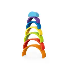 GENERICO - Bloques de construcción arcoiris 7 pcs Montessori