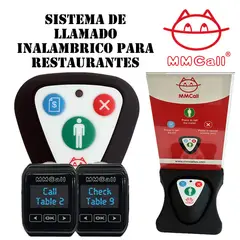 GENERICO - Llamado de Mozos Inalambrico para Restaurante y Bar