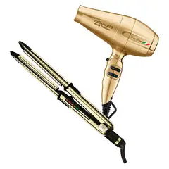 BABYLISS PRO - Combo BabylissPro Alisadora Optima 3000 y Secador Portofino Dorado