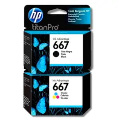 HP - Kit Tinta 667 Negro Tricolor