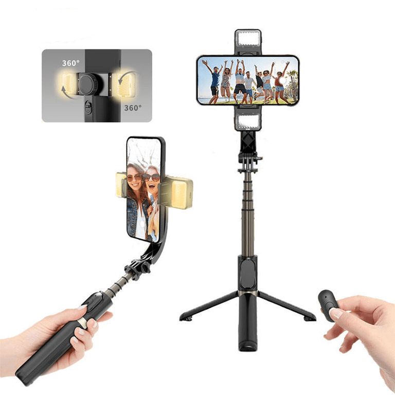 Gimbal 3 en 1 Trípode, selfie stick, Estabilizador 1 eje para celular