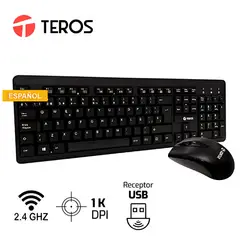 TEROS - KIT TECLADO Y MOUSE INALAMBRICO TE4061N